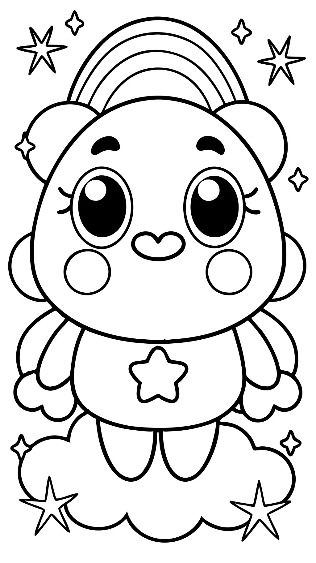 Azul de Rainbow Friends Coloring Pages